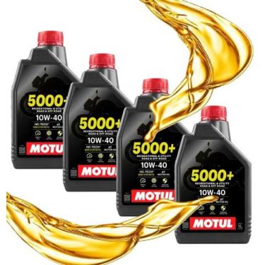 Imagem de Kit Óleo Motul 5000 10w40 Semissintético 4 Litros