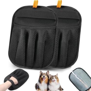 Imagem de Mejreiik Luva de remoção de pelos de animais de estimação, escova mágica de pelos de animais de estimação, luva de remoção eletrostática de pelos de cinco dedos, lavanderia/sofá/carpete/assento de