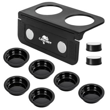 Imagem de NOVIIML ecko Feeding Ledge, ABS Foldable Reptile Feeder Ledge with 6pcs Plastics Cups, 2 in 1 Reptile Food Water Dish, Terrarium Bowl for Chameleon Iguana, Strong Magnets, Easy to Clean