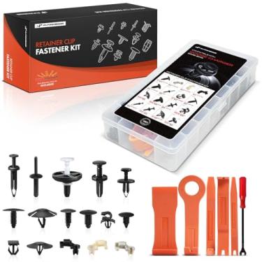 Imagem de A-Premium Kit de clipe de retentor de carro de 160 peças (13 tipos) compatível com Dodge Charger 2006-2010, painel de acabamento de trava de porta de para-choque, conjunto de reposição de fixador de