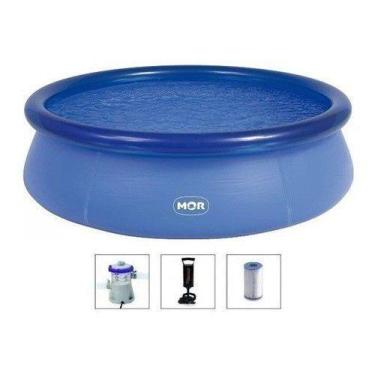 Imagem de Piscina Mor 4600 Litros Inflável com Bomba Filtro 220v e Bomba de Infl