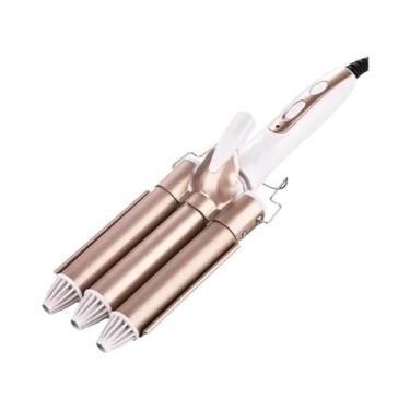 Imagem de Modelador De Cabelo Profissional Com Três Barris De Cerâmica Para Onda