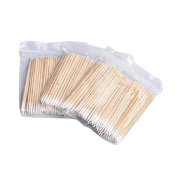 Imagem de Cotonetes Ultra-Detalhados Descartáveis Com Ponta De Madeira Para Remo