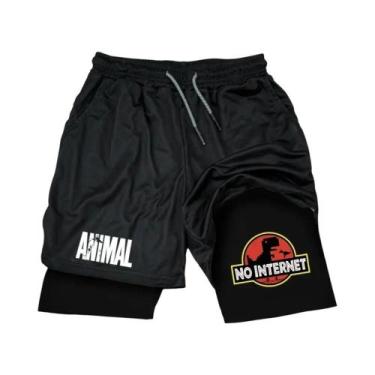 Imagem de Bermuda Masculina De Secagem Rápida Com Estampa De Pato Em Cartoon, Ca