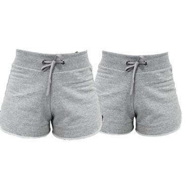 Imagem de Kit com 2 Short Moletom Feminino Plus Size Academia Casual Dia a Dia TropiCaos-Feminino
