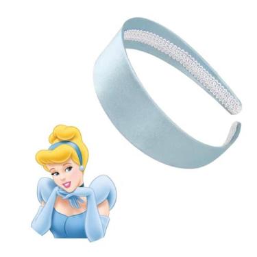Imagem de Tiara Arquinho Cinderela Ella Diadema Infantil Seda Azul - Baby Plush,