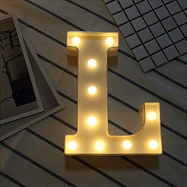 Imagem de Jectse Luzes de Letras do Alfabeto LED, Sinais de Letreiro DIY Com Brilho Branco Quente para Decoração de Festa de Casamento Em Casa (Jectsev5Q-10148351)