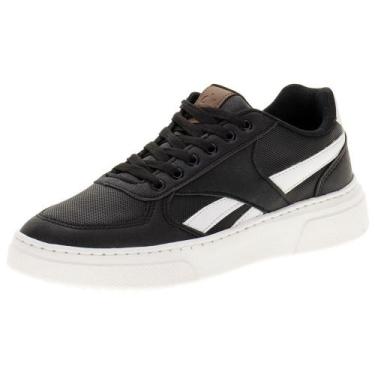 Imagem de Tênis masculino casual confort way - 9114, Preto, Branco, 40