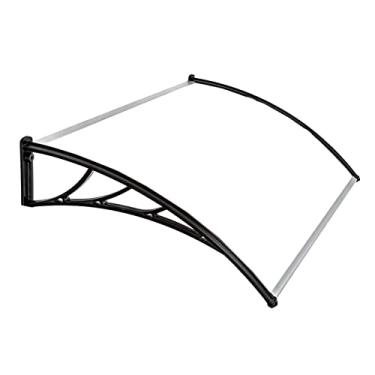 Imagem de Cobertura de porta de toldo de telhado, 60-150 cm, capa de abrigo de chuva para janela externa à prova de intempéries, fácil de instalar (tamanho: 80 x 100 cm) (cor única 80 x 80 cm)