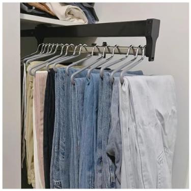 Imagem de Suporte de pendurar para roupas, suporte ajustável para guardar roupas, economizar espaço, capacidade de carga 25 kg (tamanho: 500 mm/19,7 polegadas) (uma cor 300 mm/11,8 polegadas)