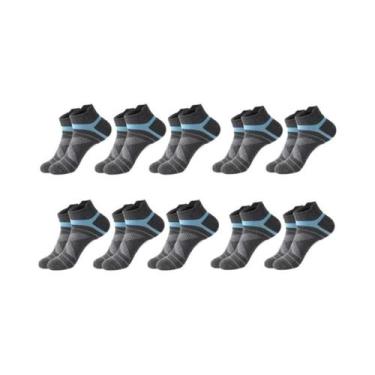 Imagem de Meias De Algodão Casuais Para Verão Masculinas, Respirável, 5 Pares, T