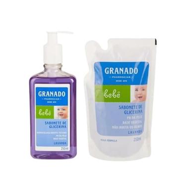 Imagem de Kit Sabonete Líquido Granado Bebê 250ml + Refil 250ml - Hipoalergênico (Lavanda)