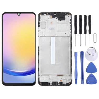 Imagem de Hiregolish Peças de reparo de tela, para Samsung Galaxy A25 4G SM-A256B TFT LCD digitalizador de tela montagem completa com moldura, não suporta identificação de impressão digital