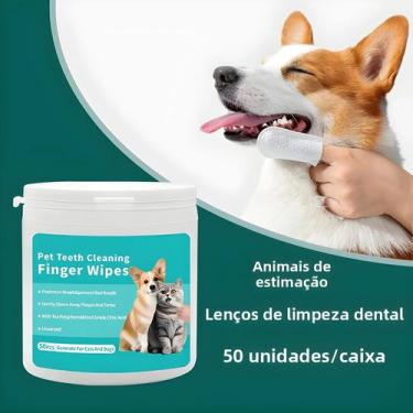 Imagem de Escova De Dentes Descartável Para Cães E Gatos, Coberturas De Limpeza 