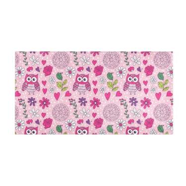 Imagem de Burbuja Tapete de corredor coruja de pelúcia antiderrapante tapete de cozinha suporte de borracha para corredor, quarto, sala de estar, decoração de entrada, lavável na máquina, 51 x 99 cm