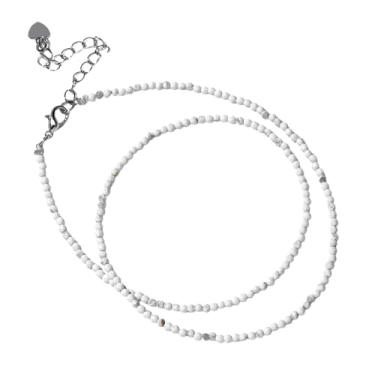 Imagem de tincolia Colar de contas de pedra natural, simples, multicolorido, perfeito como presente para melhores amigos, corrente de clavícula, diariamente/festa