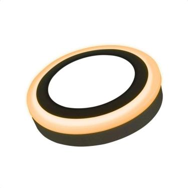 Imagem de Painel Led Taschibra Redondo Sobrepor 18+6W Dual Color Black