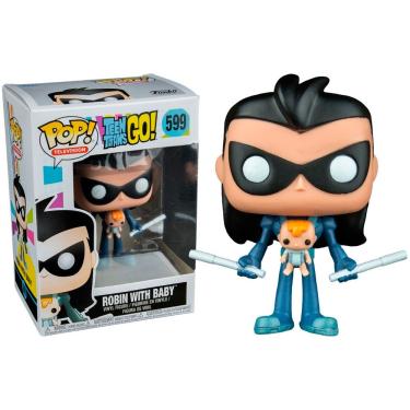 Imagem de Funko Pop Teen Titans Go! 599 Robin With Baby Exclusive