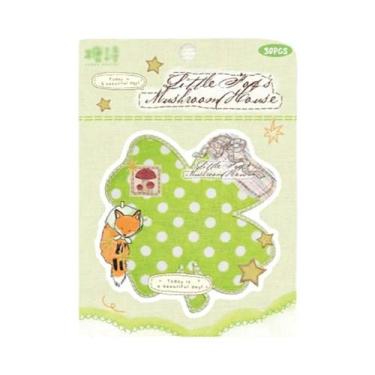 Imagem de 30 peças de memorando de estudante patchwork colorido retrô e papel de