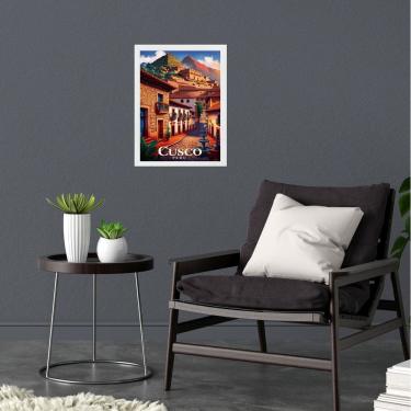 Imagem de Quadro Decorativo Cusco - Peru 45X34Cm - Com Vidro