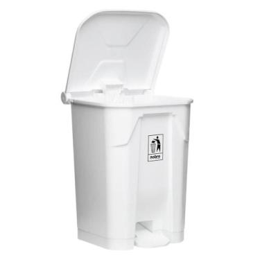 Imagem de Lixeira de Pedal 50L Branca - Moderna, Prática e Ideal para Áreas Exte