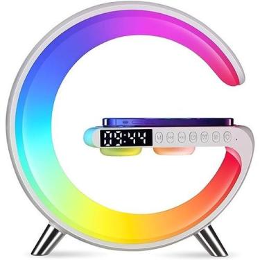 Imagem de G Speak Luminária Despertador RGB Branca c/ Indução e Som