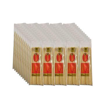 Imagem de F8 Espetos de Bambu Importado: 30cm x 4.5mm - 50Pct com 100un - NC Cai
