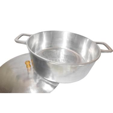 Imagem de Panela Grande Número N50 Alumínio Batido Com Tampa Grossa - Arrais