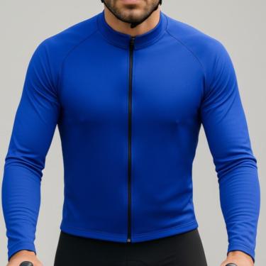 Imagem de Camisa de Ciclismo Masculina D.A Modas Manga Longa MTB Speed Dry com Bolsos e Proteção Solar UV 30+-Masculino