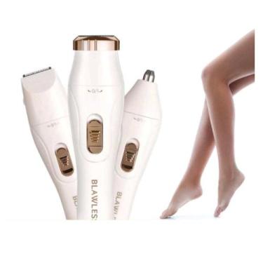 Imagem de Aparador de Pelos Feminino 3 IN 1 Portatil Sem Fio PAP-20 ICE - Kemei