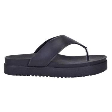 Imagem de Sandália Chinela Papete Preto Macia Leve Confort Plataforma - E.SETTIN