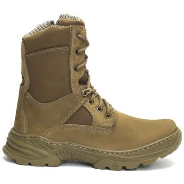 Imagem de Bota Coturno em couro resistente solado costurado - Spectrun, Coyote, 