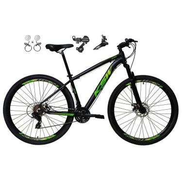 Imagem de  Bicicleta aro 29 Ksw Xlt 24v Câmbios Shimano Freios Hidráulicos Garfo com Suspensão - Preto\Verde