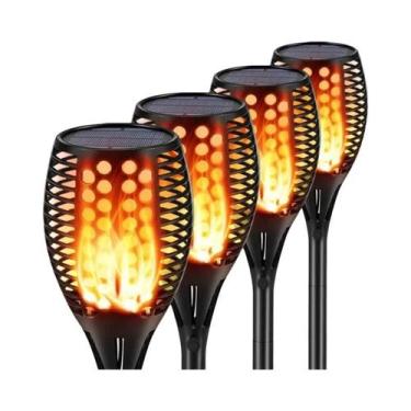 Imagem de Luz Solar Com Efeito De Chama Para Jardim Externo, Lâmpada De Gramado 