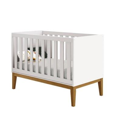 Imagem de Berço Americano New Classic Branco com Pés Madeira – Reller