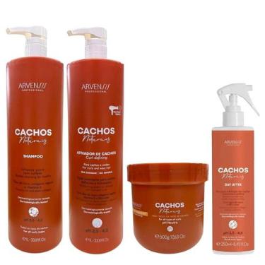 Imagem de Kit Arvensis Professional Cachos Naturais - Shampoo 1L + Ativador De C