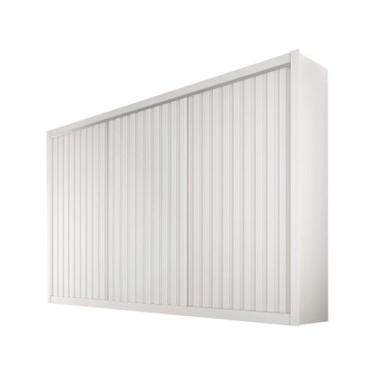 Imagem de Guardaroupa Casal 3 Portas de Correr 6 Gavetas Móveis Europa Ripado Yo