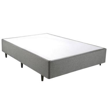 Imagem de Base Cama Box Casal Herval Detroit Vanilla 39x138x188 cm, Cinza