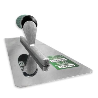 Imagem de Desempenadeira Lisa Nauber 35x11cm Aço Inox Espessura 0,7mm Cabo Embor