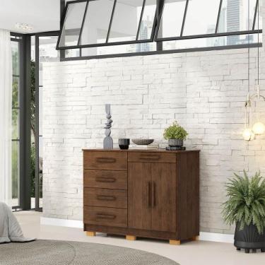 Imagem de Cômoda Quarto 5 Gavetas 122CM e Sapateira 2 Portas Bella V01 - D Rossi