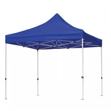Imagem de Gazebo Dobrável Reforçada 3x3 Articulado 3m X 3m - Azul - Dubai