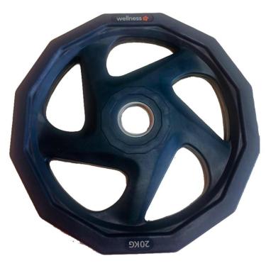 Imagem de Anilha Olímpica Rubber 5 Furos De 20 Kg - WK011-Unissex