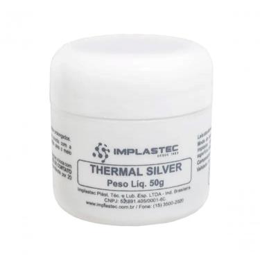 Imagem de Pasta Térmica Thermal Silver para Dissipação Eficiente de Calor com Condutividade 1,2 W-MK Prata Implastec