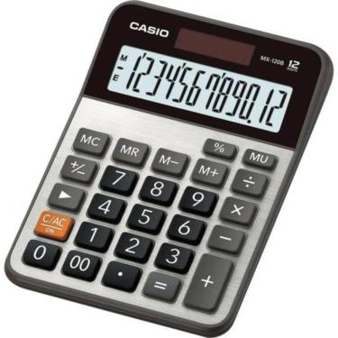 Imagem de Calculadora De Mesa Casio Mx-120b 12 Dígitos Cinza