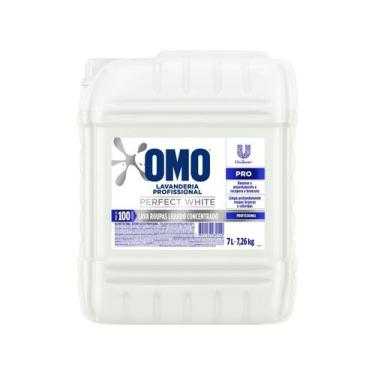 Imagem de Sabão Líquido Concentrado OMO Lavanderia Profissional Perfect White 7L