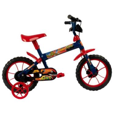 Imagem de Bicicleta Infantil Aro 12 Verden Bikes Jack Azul e Vermelha com Rodinh