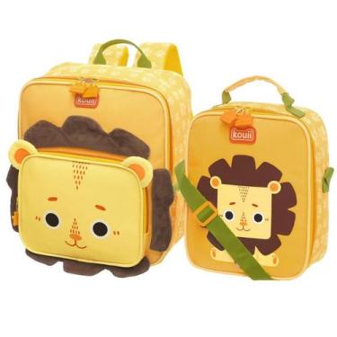 Imagem de Mochila de Costas Passeio Escola e Lancheira Térmica Leão - Petutitos