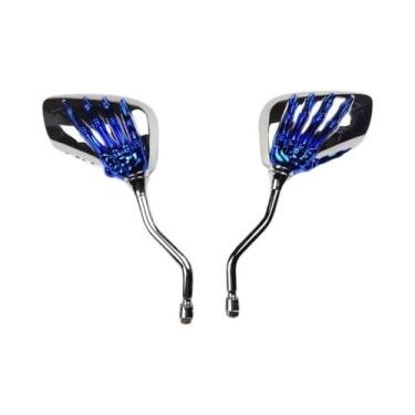 Imagem de Espelho Retrovisor Universal Cromado Para Bicicleta 2 Peças (Esquerdo 