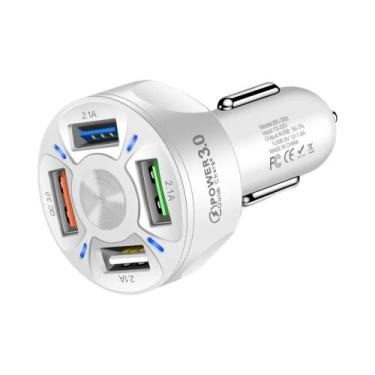Imagem de Carregador De Carro 4USB QC3.0 Com Carregamento Rápido, Carregador De 