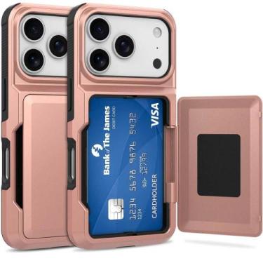 Imagem de Brcshop  Capa Porta Cartão para o iPhone 17 Pro Max Compartimento Ocul